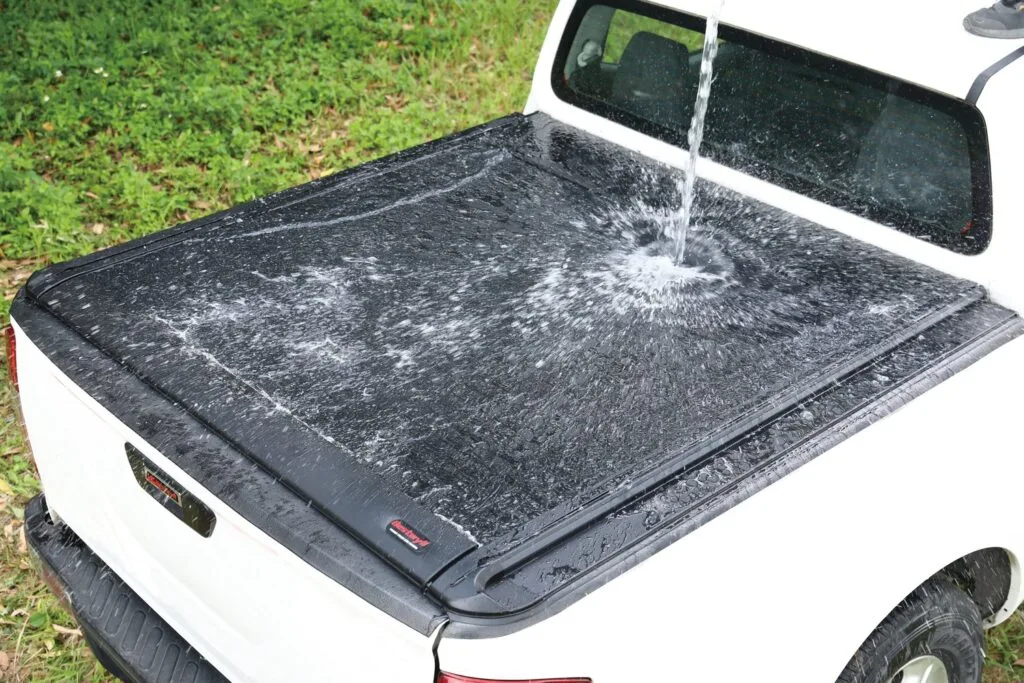 Waterproof retractable truck bed cover