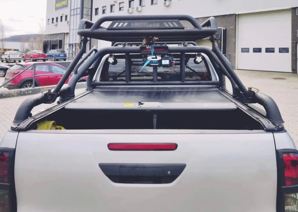 Key controlled retractable truck bed cover