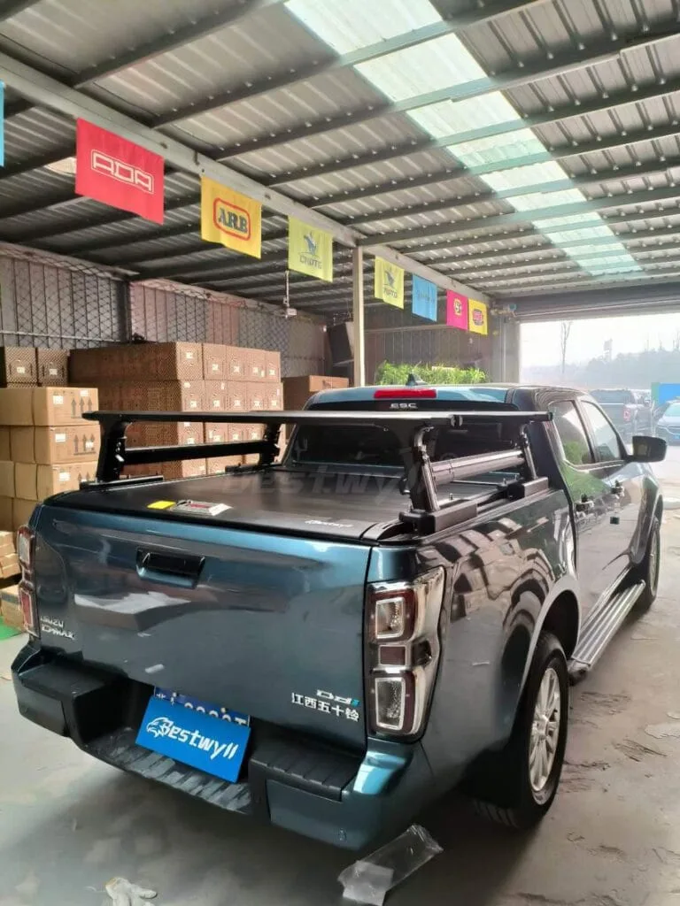 Truck rack with tonneau cover