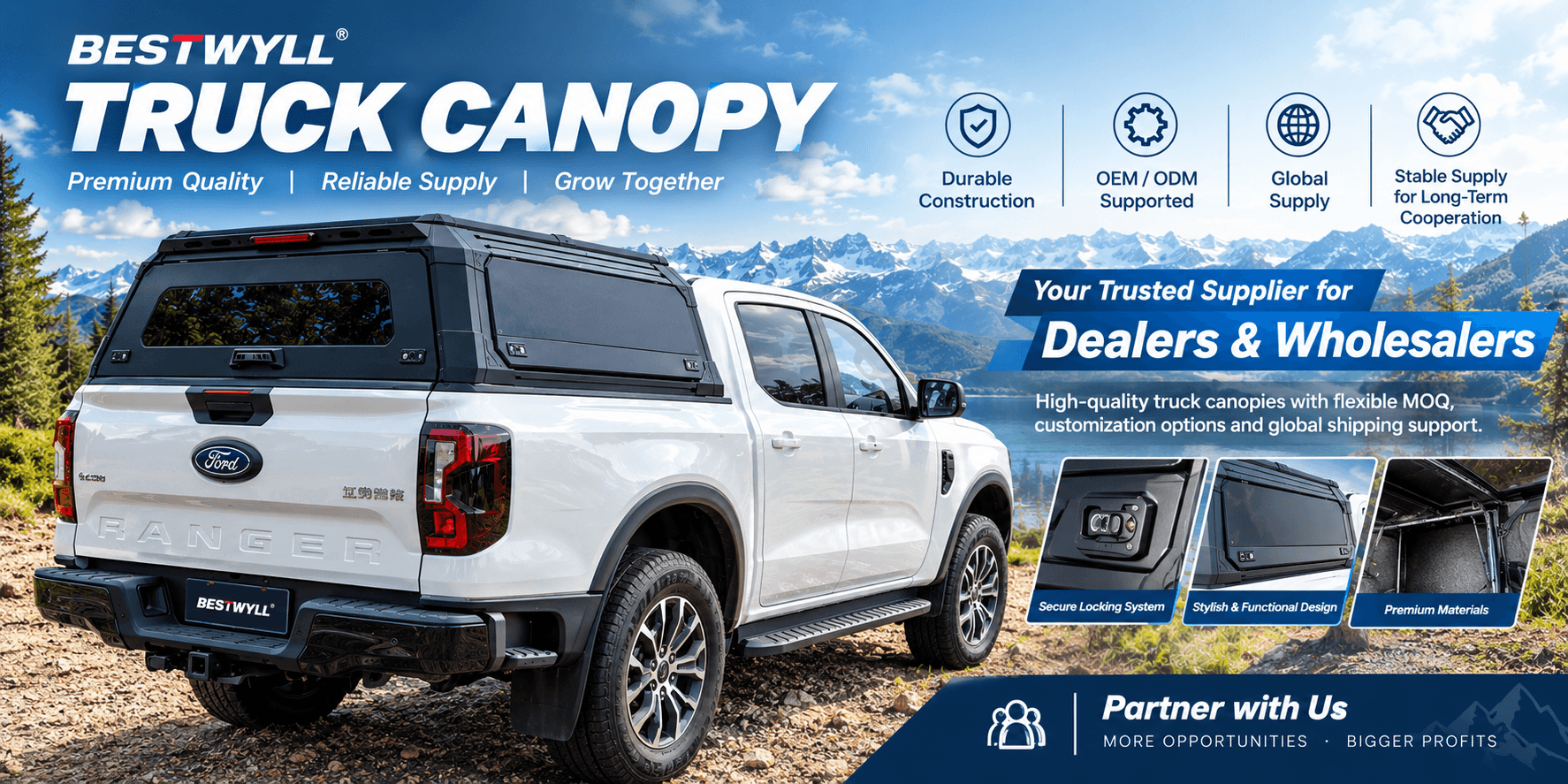 Truck Canopy No-Drill Installation